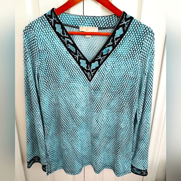 Michael Kors, Snake Print/ Animal Print,,V neck Tunic - Picture 10 of 10